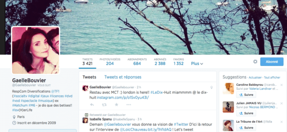 Gaelle Bouvier Profil Twitter