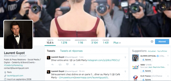 Profil Twitter Laurent Guyot